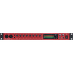 Focusrite Clarett+ 8Pre audio interface with multiple input and output ports, professional-grade audio equipment for music production.