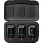 Saramonic Blink500 ProX B2 wireless microphone system for creators, showing the compact receiver and transmitters.