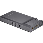 Astell&Kern AK PA10 portable headphone amplifier with sleek silver design and compact build, shown in close-up view.