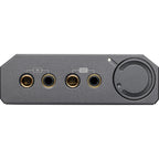 Astell&Kern AK PA10 portable headphone amplifier with sleek black design and multiple connection ports.
