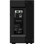 Pioneer DJ XPRS 122 PA speaker set on stage, showcasing professional audio equipment for live sound reinforcement.
