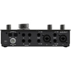 Audient iD24 audio interface with multiple input and output ports, compact design, and professional audio equipment features.