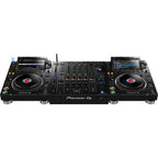 Pioneer DJ DJM-A9 professional DJ mixer with multiple channels, knobs, and faders for live music and mixing.