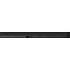 Sennheiser Ambeo Soundbar Mini mounted on a TV stand with a sleek black design and compact size for immersive audio.