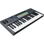 Novation FLkey 37 MIDI keyboard with 37 keys, control knobs, and modern design for music production and performance.