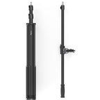 SmallRig RA-S280A air-cushioned light stand with adjustable arm for video lighting setups, sturdy and portable.