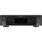 Marantz CD 60 CD player with sleek black design and digital display, showcasing front-loading disc tray and control buttons.