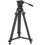 SmallRig AD-50 lightweight carbon fiber tripod kit with adjustable legs and compact design for stable video support.
