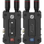 Hollyland Mars 4K wireless video transmission system accessory showing compact device with ports and antennas.