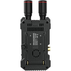 Hollyland Mars 4K wireless video transmitter system with multiple ports and compact design for professional video streaming.