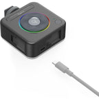 SmallRig Vibe P108 RGB video light showing adjustable color settings and compact design for versatile lighting in video production.