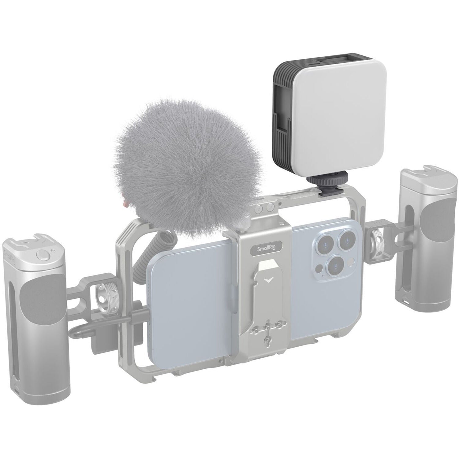 SmallRig Vibe P108 RGB video light showing adjustable color settings and compact design for versatile filming lighting.