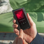 Astell&Kern A&norma SR35 portable music player with sleek black design and touchscreen display.