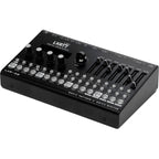 Erica Synths LXR-02 Drum Synthesizer, a compact electronic drum machine with knobs and buttons for sound creation.