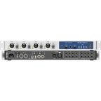 RME Fireface 802 FS audio interface with multiple input and output ports, professional digital audio recording equipment.