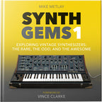Bjooks Synth Gems 1 book cover featuring colorful abstract artwork and title text on a white background.