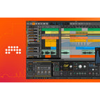 Bitwig Studio 5 music production software interface with digital audio tracks and mixing controls.