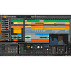Bitwig Studio 5 music production software interface with digital audio workspace and mixing controls.
