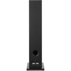 Bowers & Wilkins 603 S3 passive floorstanding speakers with sleek black cabinets and multiple driver units.