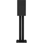 Bowers & Wilkins 606 S3 passive bookshelf speakers showing black speaker cabinets with silver accents