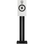Bowers & Wilkins 606 S3 passive bookshelf speakers with black matte finish, showcasing their sleek, compact design.