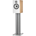 Bowers & Wilkins 606 S3 passive bookshelf speakers with black finish, showcasing their sleek design and compact size.