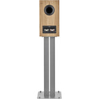 Bowers & Wilkins 606 S3 passive bookshelf speakers with black finish, showing the front grille and sleek design.