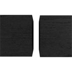 Black Klipsch R-40PM wireless speakers shown with sleek design and control buttons on the front.