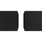 Black Klipsch R-50PM wireless speakers with sleek design, featuring dual speaker drivers and control knobs visible in the image.