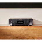 Marantz CD 50n portable music player with digital display and control buttons, black color, compact design