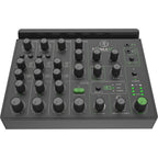 Mackie MobileMix video streaming mixer with multiple input channels and control knobs, designed for professional mobile streaming setups.