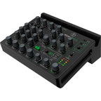 Mackie MobileMix video streaming mixer with multiple input channels and control knobs, designed for portable audio and streaming setups.
