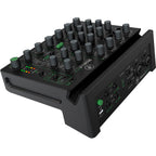 Mackie MobileMix video streaming mixer with multiple input controls and compact design for portable live streaming setups.