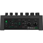Mackie MobileMix video streaming mixer with multiple input controls and digital interface for professional audio and streaming setup.