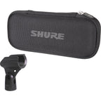 Shure Nexadyne 8/S dynamic microphone with black grille and body, designed for professional audio recording and live sound.