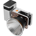 Zhiyun Molus X60 RGB combo light showing adjustable color settings and multiple lighting modes for professional photography.