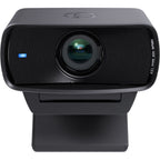 Elgato Facecam MK2 video camera with sleek black design, showcasing its lens and compact build for high-quality streaming and recording.