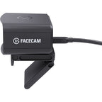 Elgato Facecam MK2 video camera showing front view with lens and branding, designed for high-quality streaming and recording.