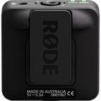 Rode Wireless ME Dual creator wireless microphone system in black with microphones and receiver components.