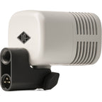 Universal Audio SD-5 dynamic microphone shown with a sleek black design and sturdy build for professional audio recording.