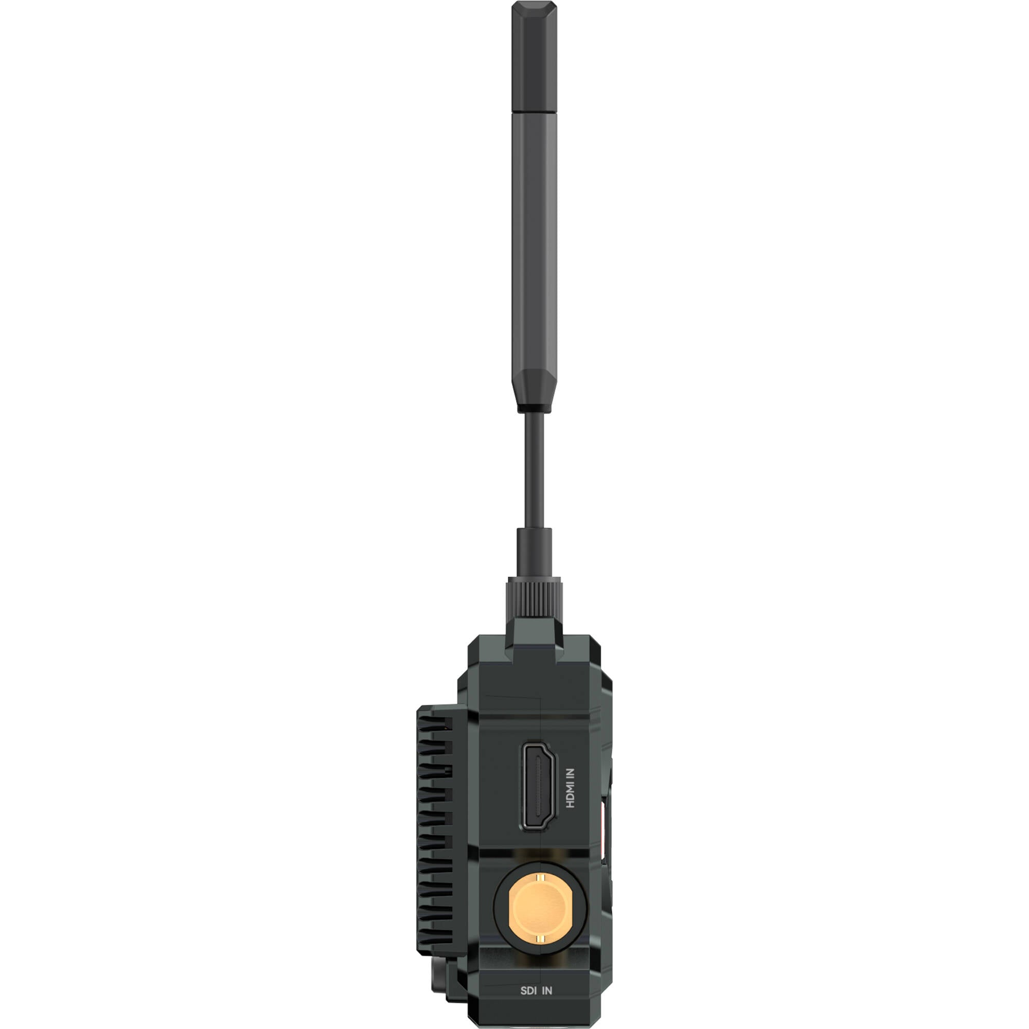 Hollyland Pyro S wireless video transmitter connected to camera, part of Hollyland wireless video system for professional filming.
