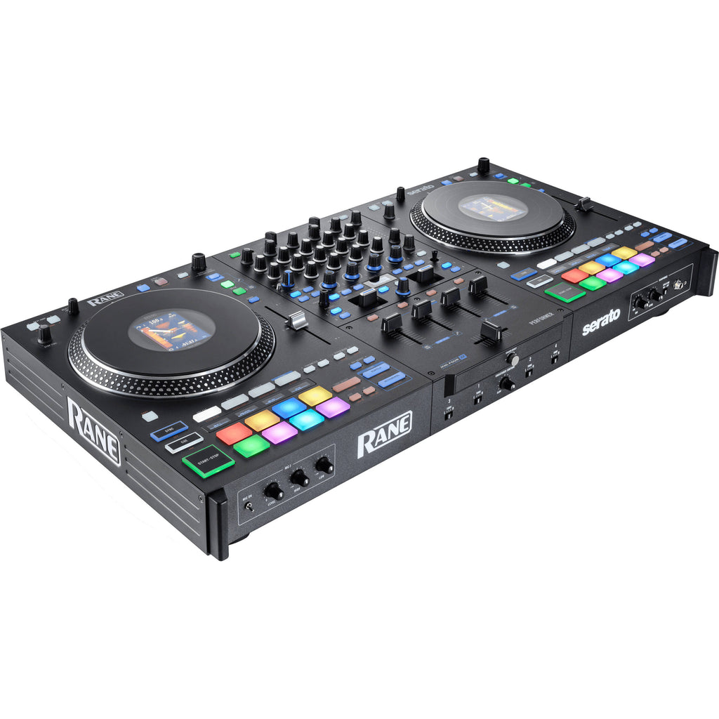 Rane Performer DJ controller with jog wheels, control knobs, and mixing interface for professional DJ setups