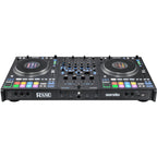 Rane Performer DJ controller with jog wheels, sliders, and buttons for professional DJ mixing and performance.