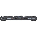 Rane Performer DJ controller with jog wheels, mixer knobs, and control buttons for professional music mixing and mixing.