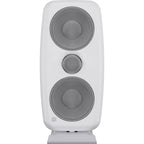 IK Multimedia iLoud MTM MK2 active nearfield monitors shown with sleek black enclosures and control panels.