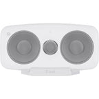 IK Multimedia iLoud MTM MK2 active nearfield monitors placed on a desk for professional audio monitoring.