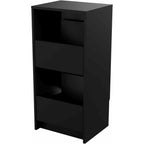 Glorious Vinyl Vault DJ table with sleek black finish and sturdy construction, designed for vinyl storage and DJ setups.