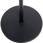 Shure floor microphone stand with adjustable height and sturdy base, designed for professional audio and stage performances.