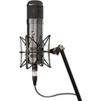 Warm Audio WA-47T condenser microphone with large capsule and vintage-style design, showcasing professional studio audio equipment.