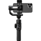 Zhiyun Smooth 5S AI standard video stabilizer gimbal with ergonomic handle and control buttons for smooth filming.